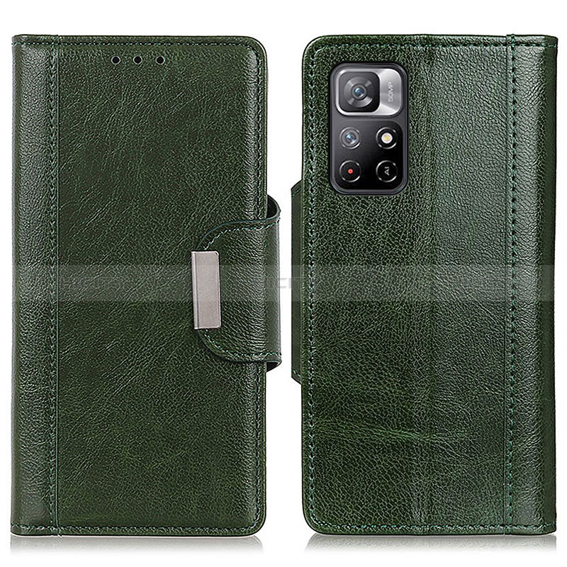 Funda de Cuero Cartera con Soporte Carcasa M01L para Xiaomi Redmi Note 11 5G Verde