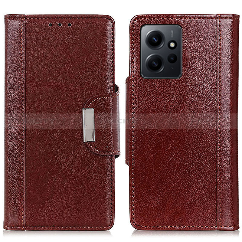 Funda de Cuero Cartera con Soporte Carcasa M01L para Xiaomi Redmi Note 12 4G Marron