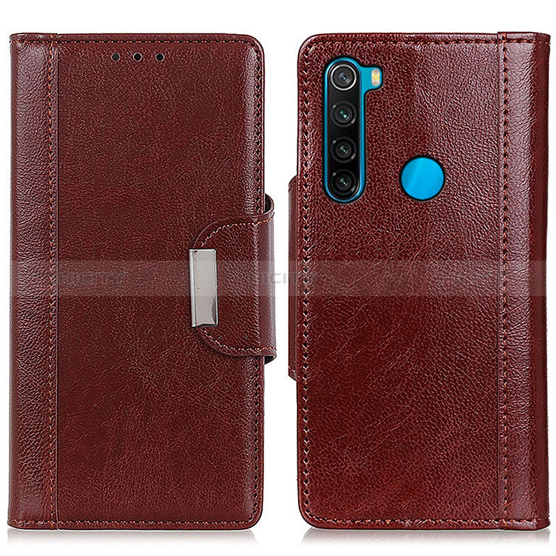 Funda de Cuero Cartera con Soporte Carcasa M01L para Xiaomi Redmi Note 8 (2021) Marron