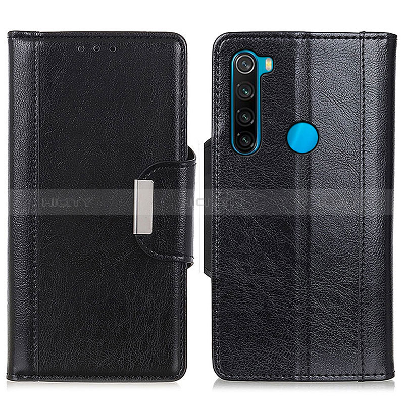 Funda de Cuero Cartera con Soporte Carcasa M01L para Xiaomi Redmi Note 8 (2021) Negro