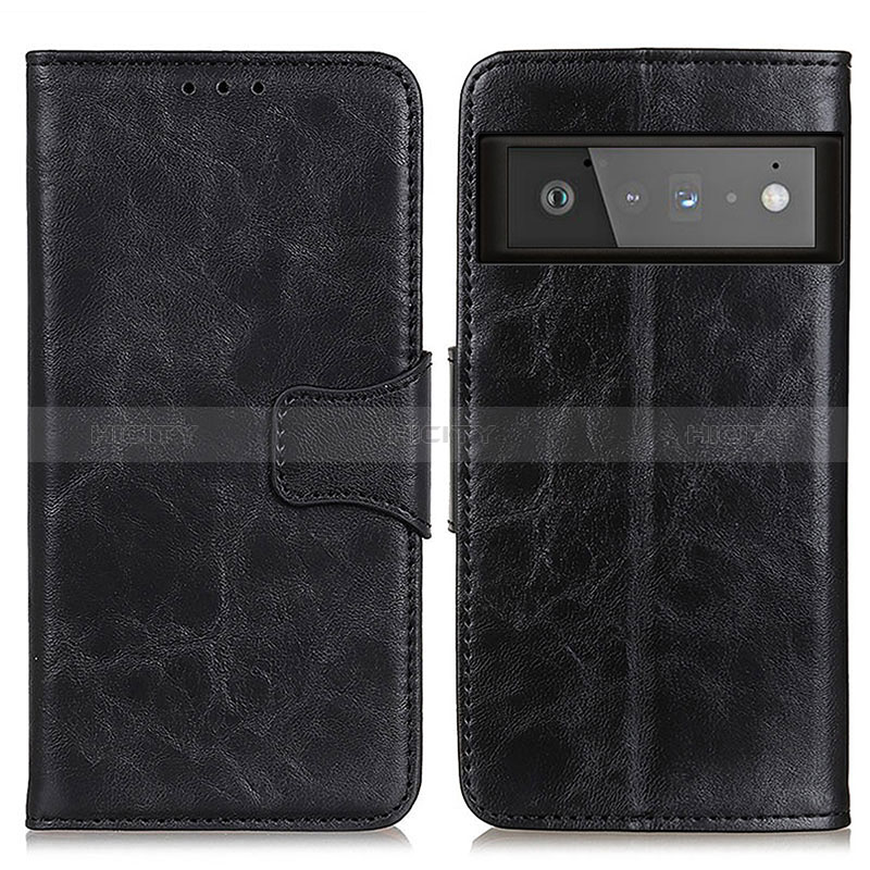 Funda de Cuero Cartera con Soporte Carcasa M02L para Google Pixel 6 Pro 5G Negro