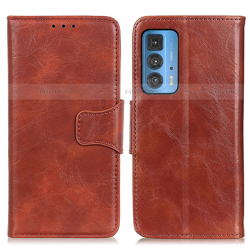 Funda de Cuero Cartera con Soporte Carcasa M02L para Motorola Moto Edge 20 Pro 5G Marron