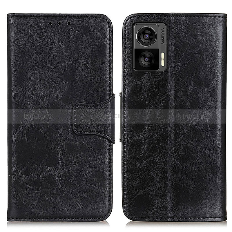 Funda de Cuero Cartera con Soporte Carcasa M02L para Motorola Moto Edge 30 Lite 5G Negro