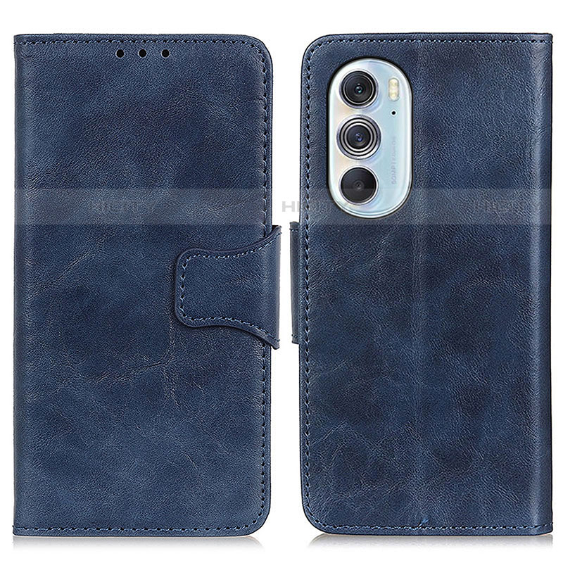 Funda de Cuero Cartera con Soporte Carcasa M02L para Motorola Moto Edge Plus (2022) 5G Azul