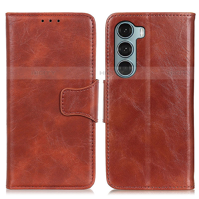 Funda de Cuero Cartera con Soporte Carcasa M02L para Motorola Moto G200 5G Marron