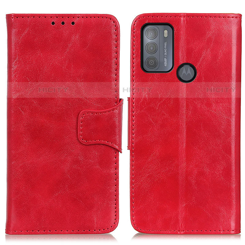 Funda de Cuero Cartera con Soporte Carcasa M02L para Motorola Moto G50 Rojo