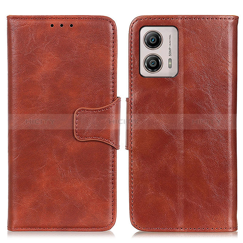 Funda de Cuero Cartera con Soporte Carcasa M02L para Motorola Moto G53j 5G Marron