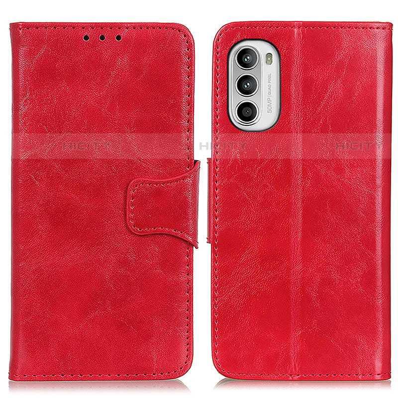 Funda de Cuero Cartera con Soporte Carcasa M02L para Motorola Moto G71s 5G Rojo