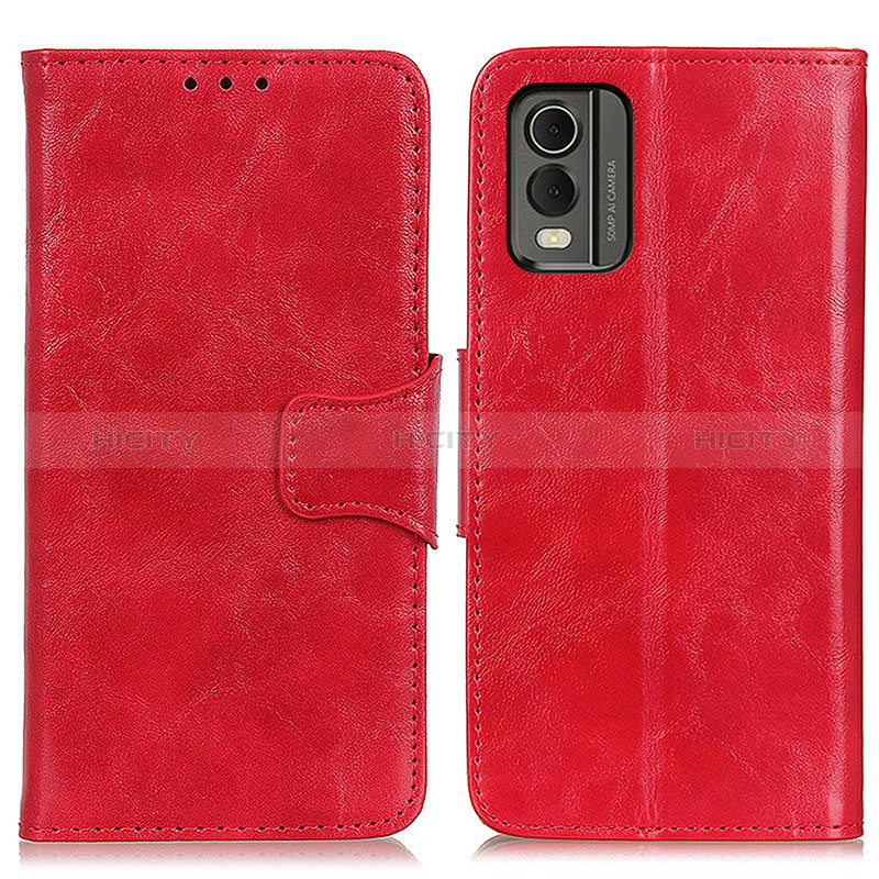 Funda de Cuero Cartera con Soporte Carcasa M02L para Nokia C32 Rojo