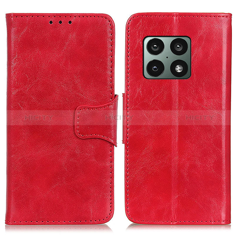 Funda de Cuero Cartera con Soporte Carcasa M02L para OnePlus 10 Pro 5G Rojo