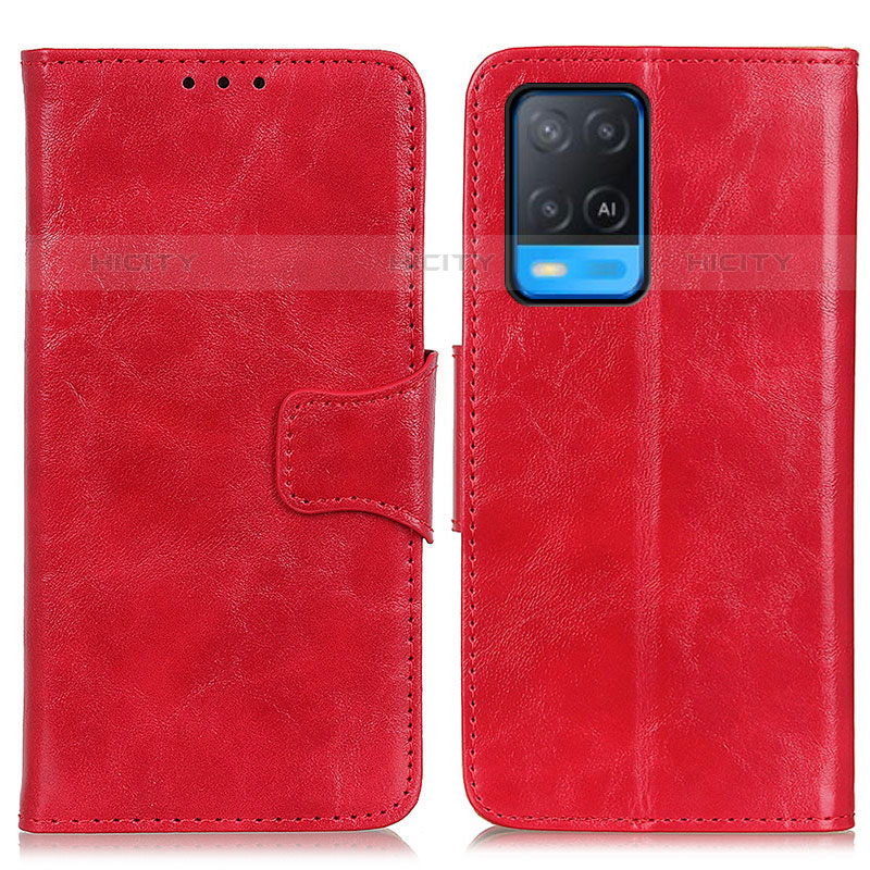 Funda de Cuero Cartera con Soporte Carcasa M02L para Oppo A54 4G Rojo