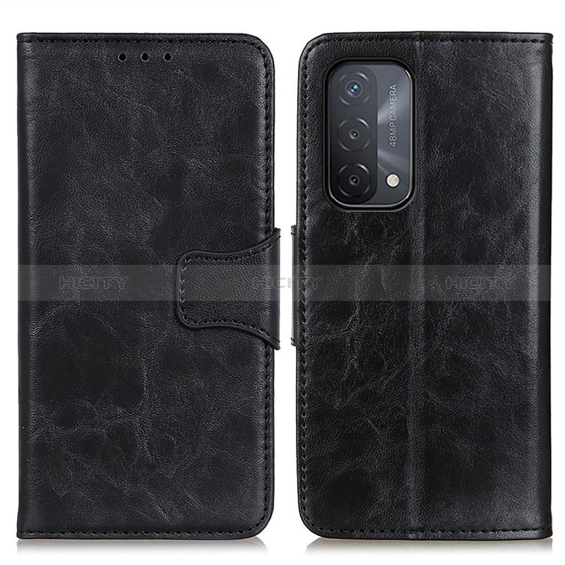 Funda de Cuero Cartera con Soporte Carcasa M02L para Oppo A74 5G Negro