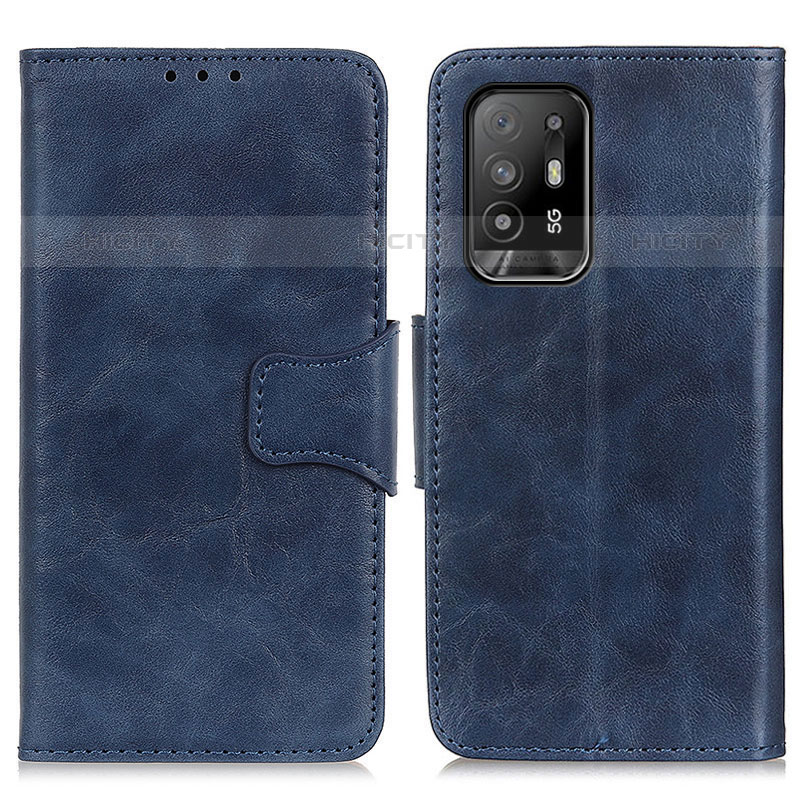 Funda de Cuero Cartera con Soporte Carcasa M02L para Oppo A94 5G Azul