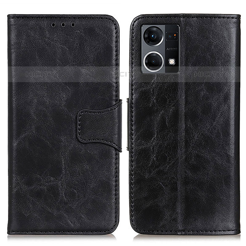 Funda de Cuero Cartera con Soporte Carcasa M02L para Oppo F21s Pro 4G Negro