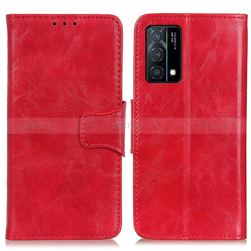 Funda de Cuero Cartera con Soporte Carcasa M02L para Oppo K9 5G Rojo