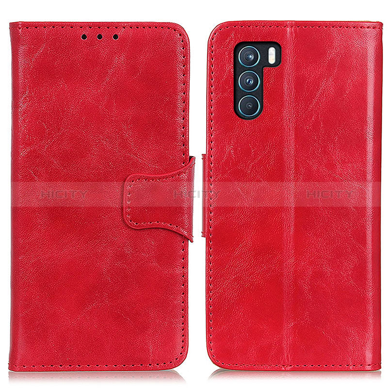 Funda de Cuero Cartera con Soporte Carcasa M02L para Oppo K9 Pro 5G Rojo