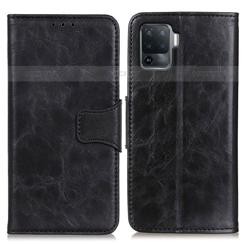 Funda de Cuero Cartera con Soporte Carcasa M02L para Oppo Reno5 F Negro