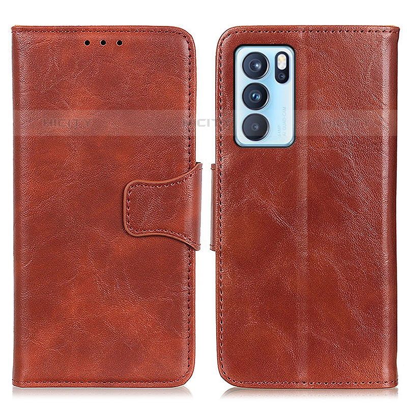 Funda de Cuero Cartera con Soporte Carcasa M02L para Oppo Reno6 Pro 5G India