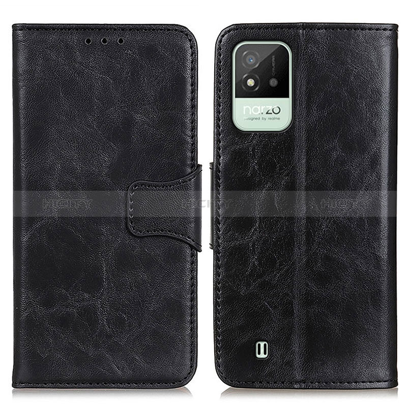 Funda de Cuero Cartera con Soporte Carcasa M02L para Realme C20 Negro