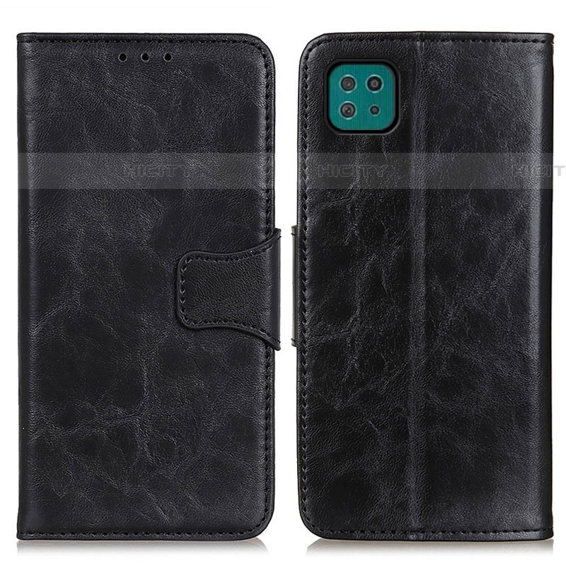 Funda de Cuero Cartera con Soporte Carcasa M02L para Samsung Galaxy F42 5G Negro