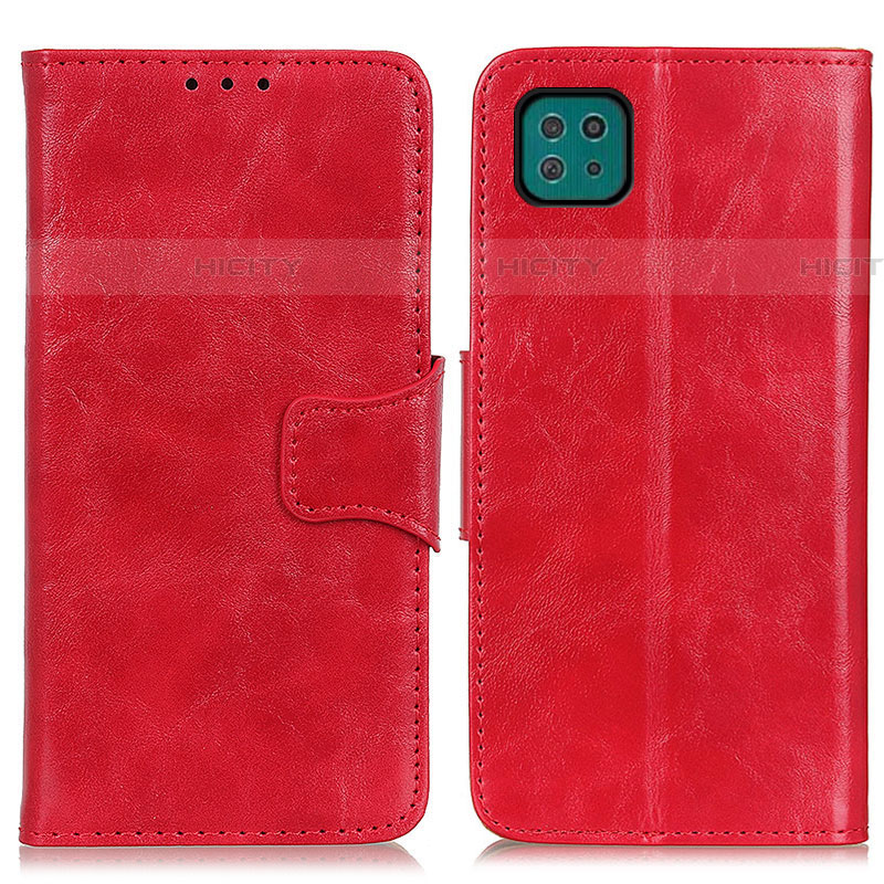 Funda de Cuero Cartera con Soporte Carcasa M02L para Samsung Galaxy F42 5G Rojo