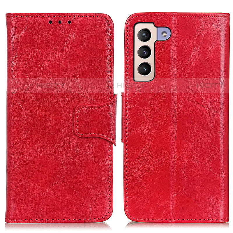 Funda de Cuero Cartera con Soporte Carcasa M02L para Samsung Galaxy S21 5G Rojo