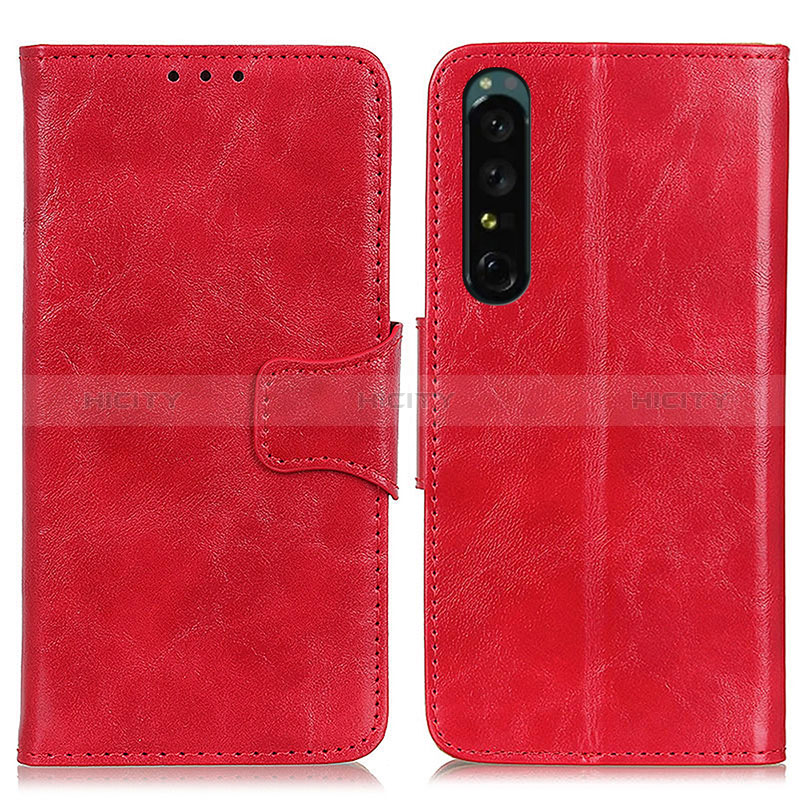 Funda de Cuero Cartera con Soporte Carcasa M02L para Sony Xperia 1 IV Rojo