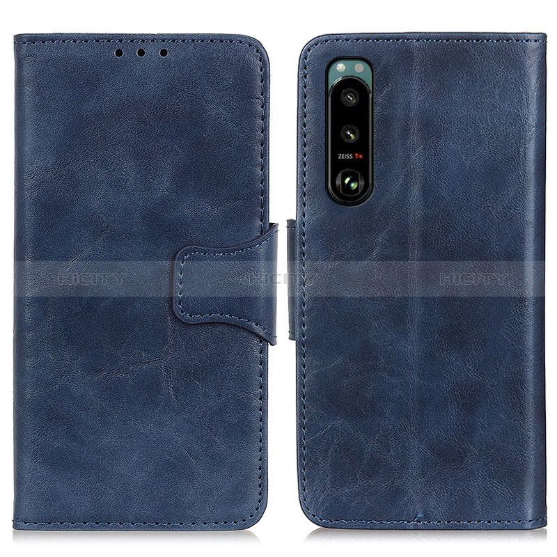 Funda de Cuero Cartera con Soporte Carcasa M02L para Sony Xperia 5 III SO-53B Azul