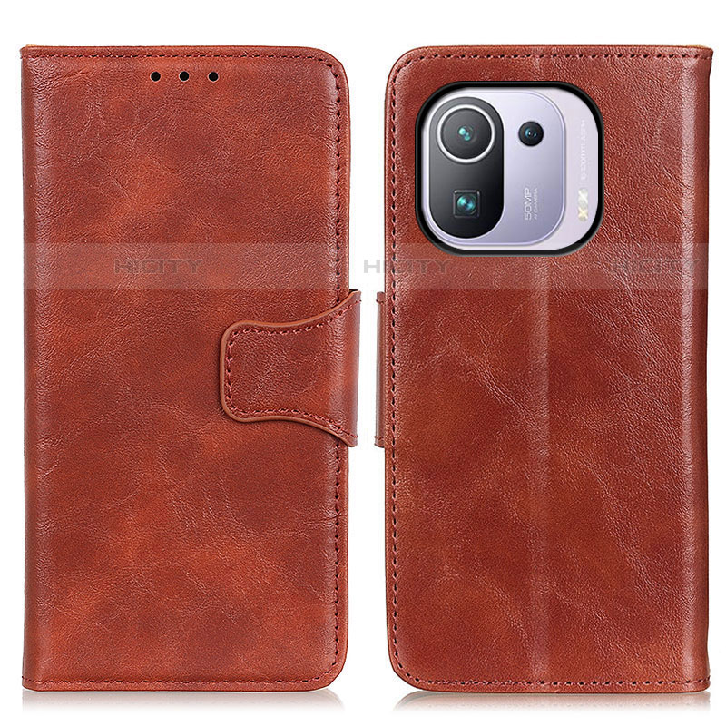 Funda de Cuero Cartera con Soporte Carcasa M02L para Xiaomi Mi 11 Pro 5G Marron