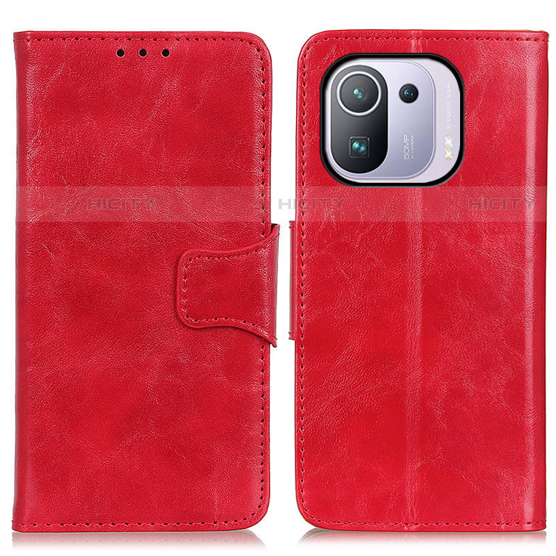 Funda de Cuero Cartera con Soporte Carcasa M02L para Xiaomi Mi 11 Pro 5G Rojo