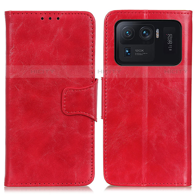 Funda de Cuero Cartera con Soporte Carcasa M02L para Xiaomi Mi 11 Ultra 5G Rojo