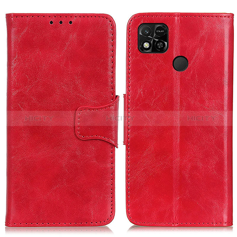 Funda de Cuero Cartera con Soporte Carcasa M02L para Xiaomi POCO C3 Rojo