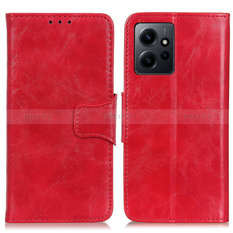 Funda de Cuero Cartera con Soporte Carcasa M02L para Xiaomi Redmi Note 12 4G Rojo