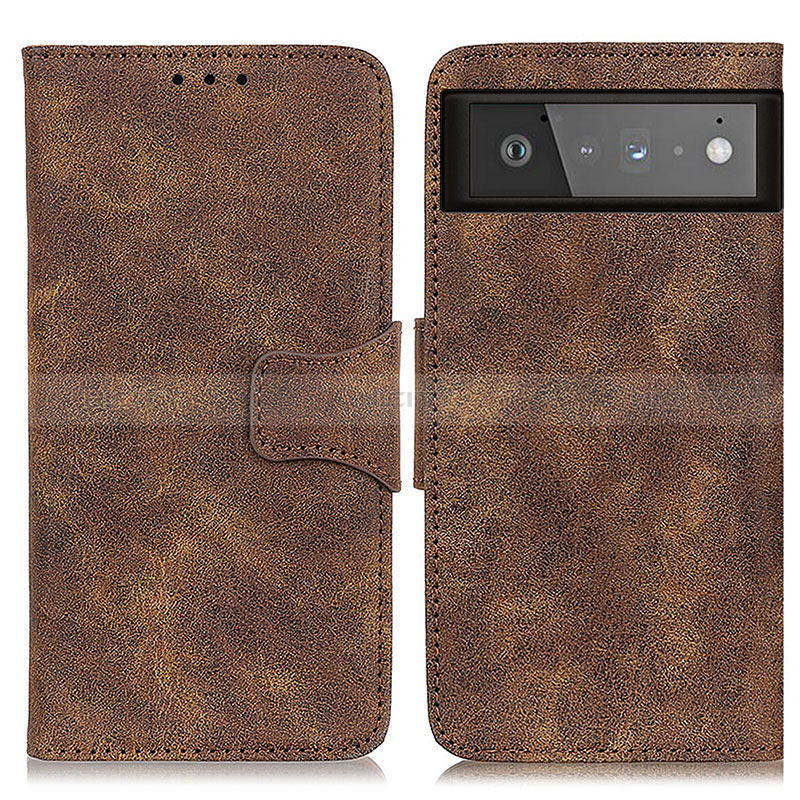 Funda de Cuero Cartera con Soporte Carcasa M03L para Google Pixel 6 5G Marron