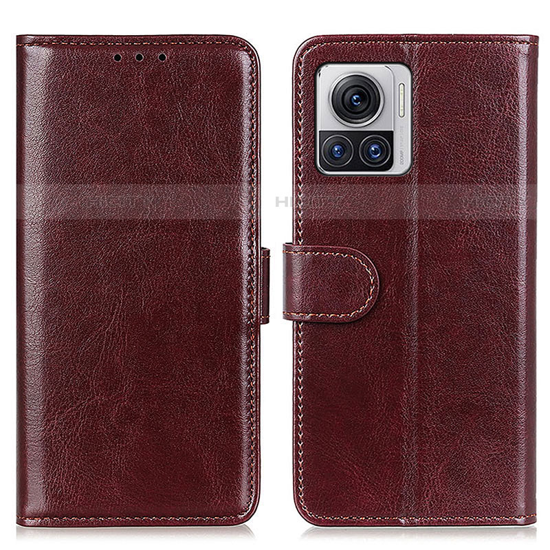 Funda de Cuero Cartera con Soporte Carcasa M03L para Motorola Moto Edge 30 Ultra 5G Marron