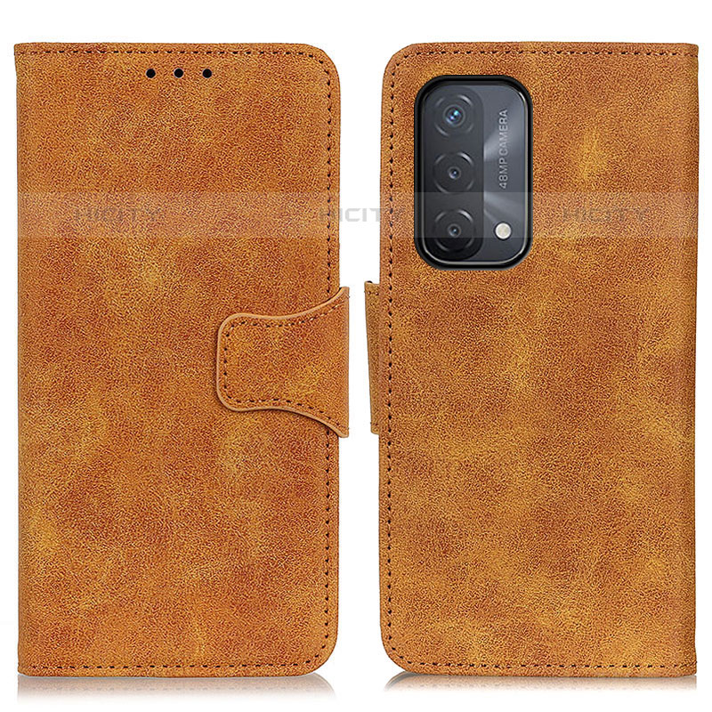 Funda de Cuero Cartera con Soporte Carcasa M03L para Oppo A93 5G Caqui