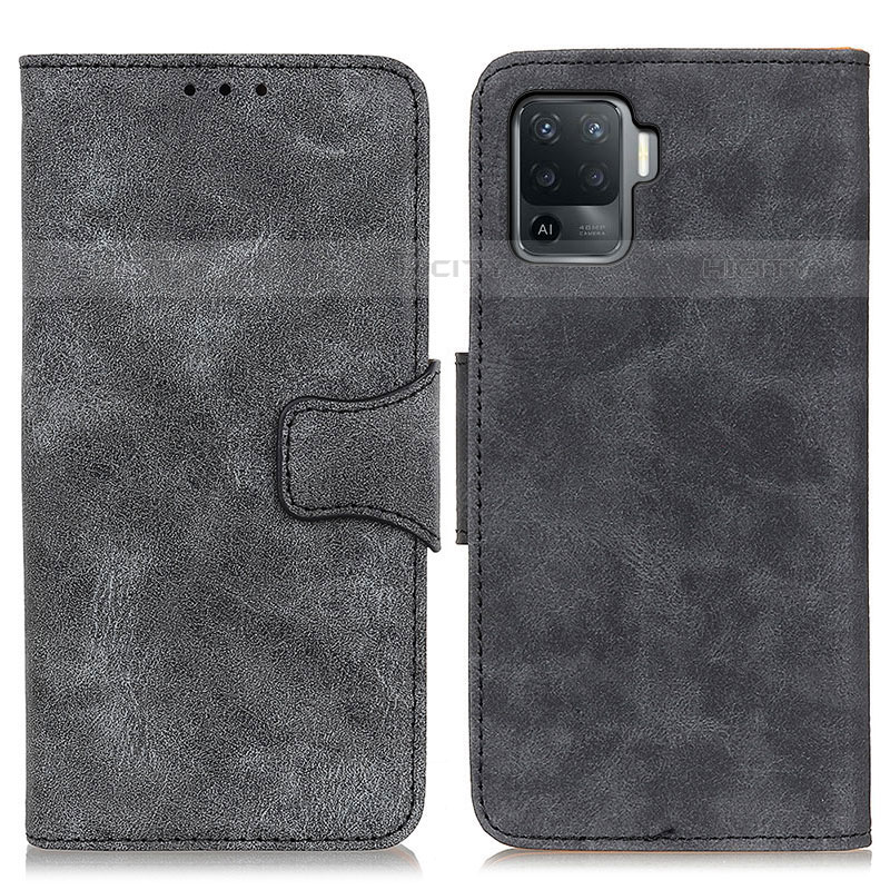 Funda de Cuero Cartera con Soporte Carcasa M03L para Oppo F19 Pro Negro