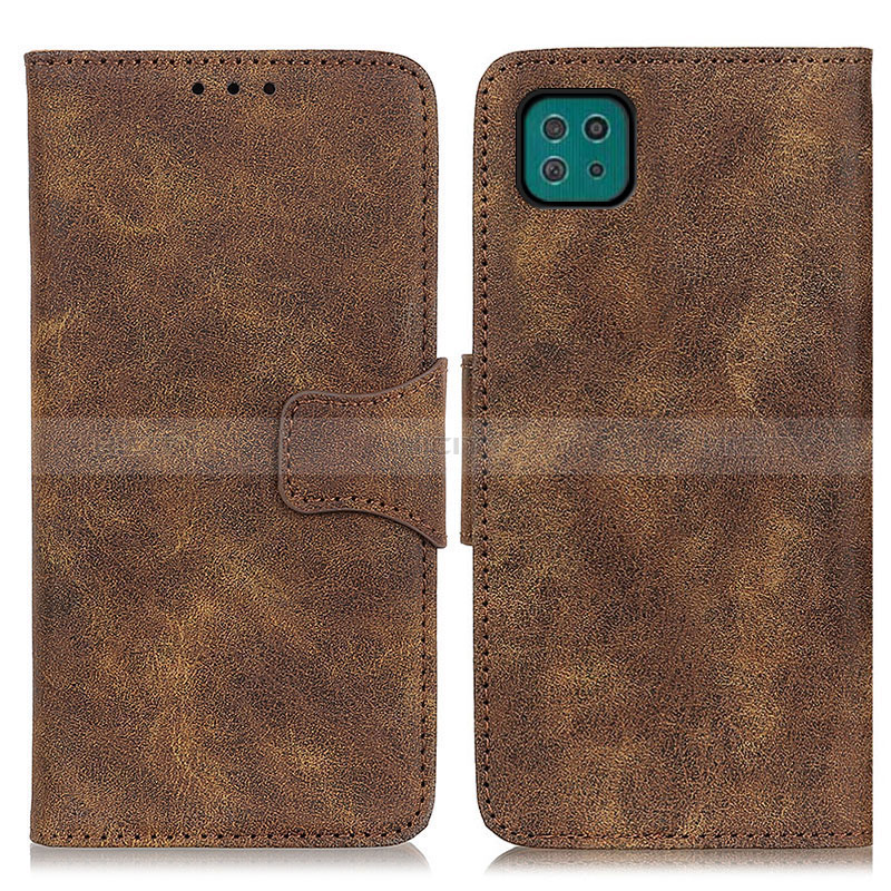 Funda de Cuero Cartera con Soporte Carcasa M03L para Samsung Galaxy A22s 5G Marron