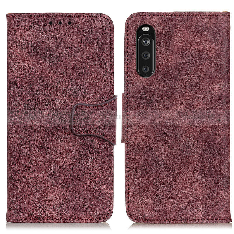 Funda de Cuero Cartera con Soporte Carcasa M03L para Sony Xperia 10 III SOG04 Morado