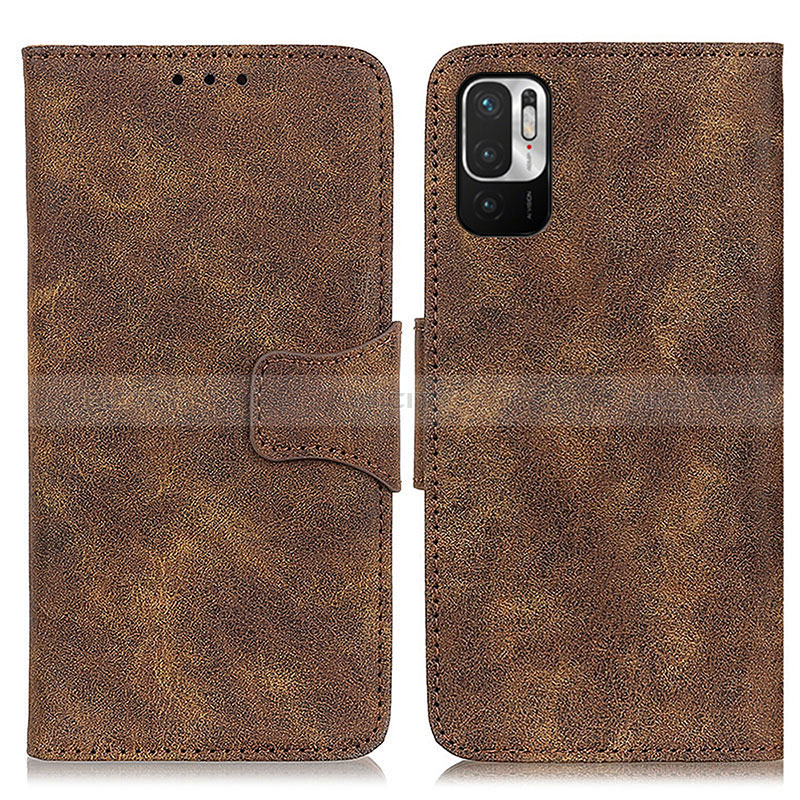 Funda de Cuero Cartera con Soporte Carcasa M03L para Xiaomi Redmi Note 10 JE 5G Marron