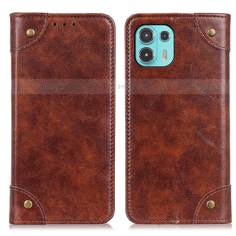 Funda de Cuero Cartera con Soporte Carcasa M04L para Motorola Moto Edge 20 Lite 5G Marron