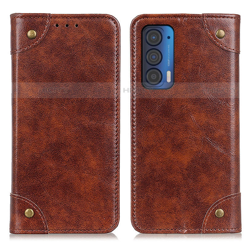 Funda de Cuero Cartera con Soporte Carcasa M04L para Motorola Moto Edge (2021) 5G Marron