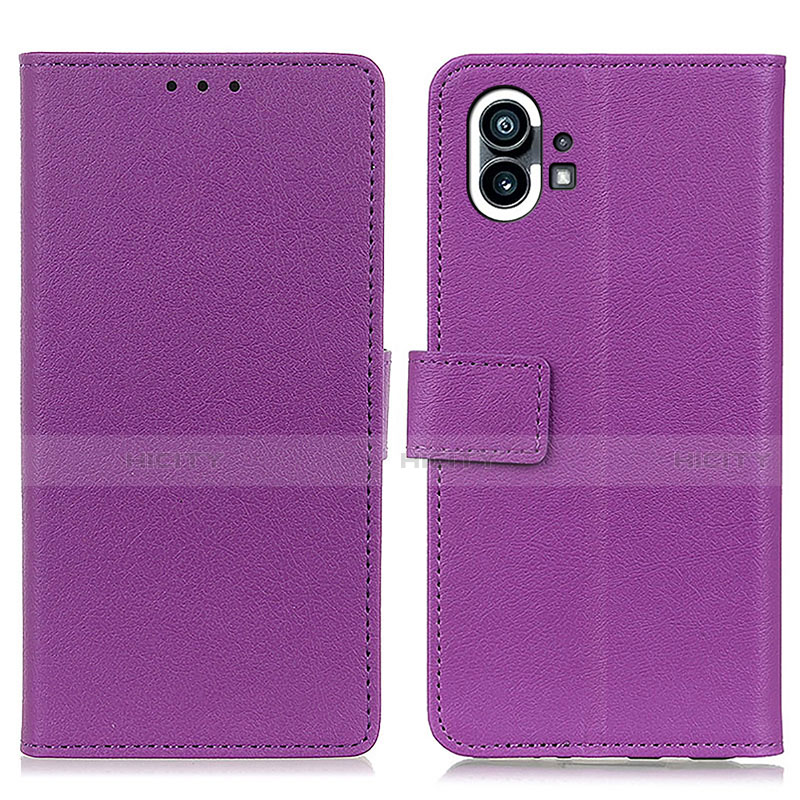 Funda de Cuero Cartera con Soporte Carcasa M04L para Nothing Phone 1 Morado