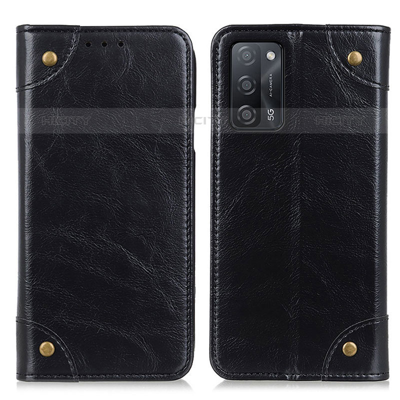 Funda de Cuero Cartera con Soporte Carcasa M04L para Oppo A53s 5G Negro