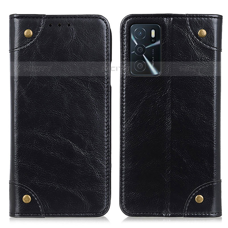 Funda de Cuero Cartera con Soporte Carcasa M04L para Oppo A54s Negro