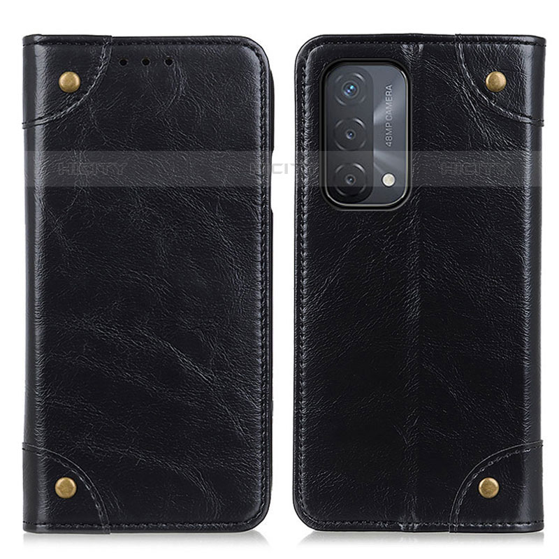 Funda de Cuero Cartera con Soporte Carcasa M04L para Oppo A93 5G Negro