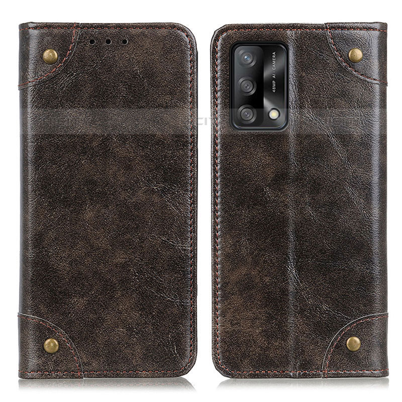 Funda de Cuero Cartera con Soporte Carcasa M04L para Oppo Reno6 Lite Bronze