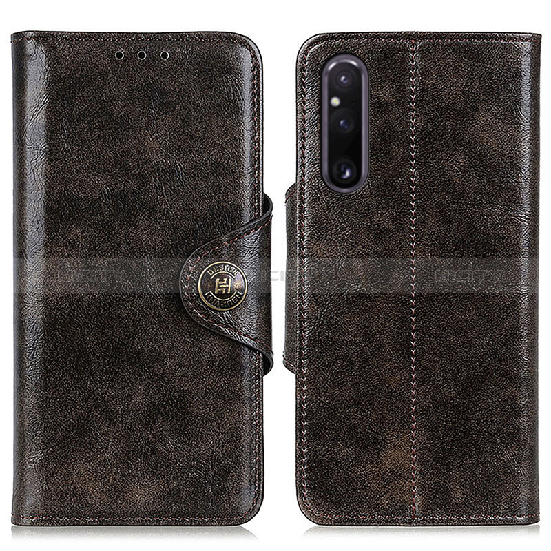 Funda de Cuero Cartera con Soporte Carcasa M04L para Sony Xperia 1 V Bronze