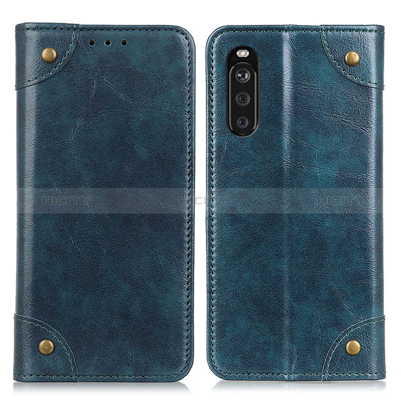 Funda de Cuero Cartera con Soporte Carcasa M04L para Sony Xperia 10 III SOG04 Azul