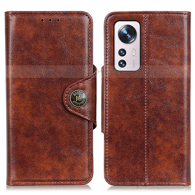 Funda de Cuero Cartera con Soporte Carcasa M04L para Xiaomi Mi 12 Pro 5G Bronze